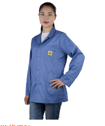 معطف مختبر مضاد للكهرباء الساكنة من ماكسشارر باللونين الأبيض والأزرق، ملابس صحية تستخدم في المستودعات والغرف النظيفة، زي مخصص للعمال - Product Image 2