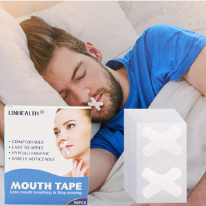 X-Type Anti-Snoring Stickers Less Mouth Breath and Snore Sleep <b>Strip</b> Sticker Children Adult Nose Breathing Improving Mouth Tape - Product Image 4