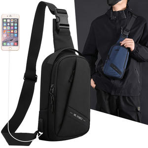WePower Bolso de pecho para hombre, tela Oxford, gran capacidad, resistente al agua, bandolera para uso diario, color sólido - Product Image 1
