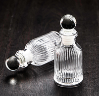 Bouteille en verre transparente style colonne romaine pour diffuseur d'arômes, flacon vide pour diffuseur d'aromathérapie, parfum d'intérieur, bouteilles de diffuseur à bâtonnets 50ml 100ml