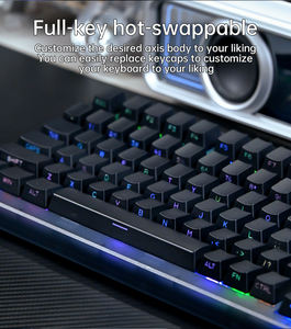คีย์บอร์ดเกมมิ่ง KY98 แบบกลไก 98 ปุ่ม ไฟ RGB แบ็คไลท์ 2.4GHz ไร้สาย USB แบบมีสาย คีย์บอร์ดแบบ<span class=keywords><strong>ต</strong></span>ั้งโปรแกรมได้สำหรับเดสก์ท็อปและแล็ปท็อป - Product Image 4