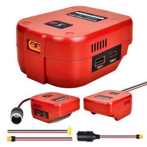 Adaptateur de prise d'alimentation pour batterie Milwaukee <span class=keywords><strong>18V</strong></span> ABS vers convertisseur de puissance de sortie 12V (OEM) - Product Image 2