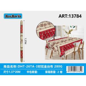 All'ingrosso elegante 137x20M stampa floreale tovaglia rettangolare 280g per feste di nozze e sala da pranzo per alberghi - Product Image 1
