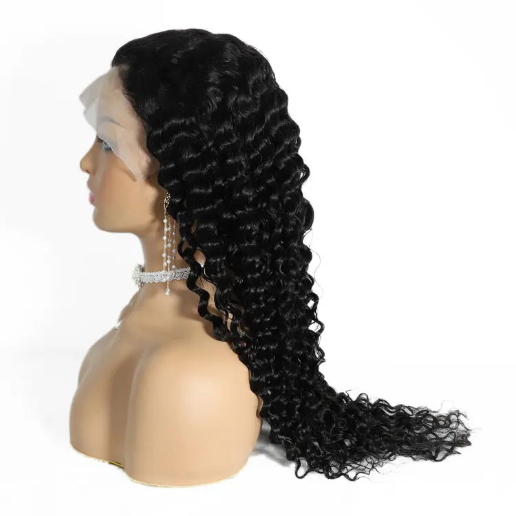 Top Quality 13x6 Deep Curly Wave Lace Front Wig,Deep Wave Human Hair Wig,Ponytail Wavy Mink Lace Front Wig