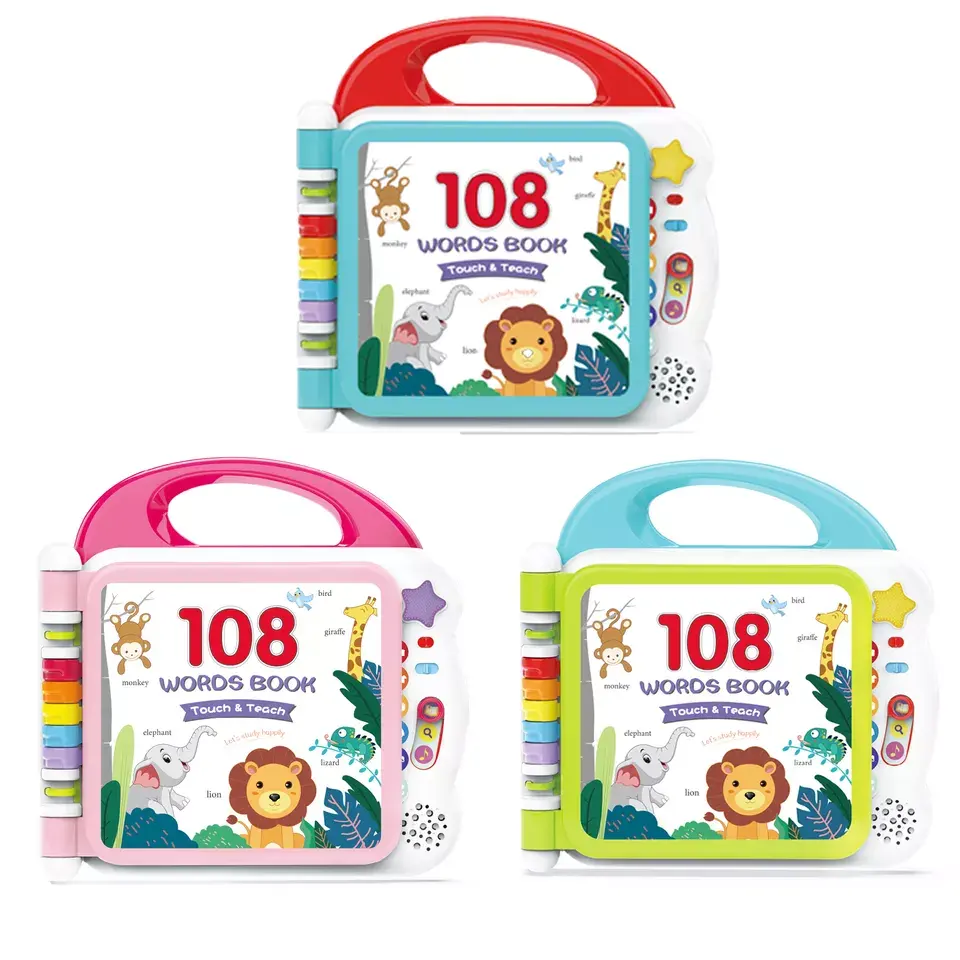 Early Education Kids Learning Machine Books Learn 108 Words Book With 3 Learning Modes Kids Books With Music Sound