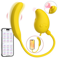 App-Fernbedienung G-Punkt Vibrator Weiches Silikon Mango Banane USB Wiederaufladbar IPX6 Wasserdicht für Frauen und Männer