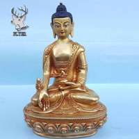Statue de bouddha en Bronze sculpté à la main, Sculpture de bouddha en Bronze pour la décoration du Temple