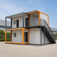 Maison conteneur modulaire préfabriquée pliable contemporaine de 20 pieds à panneaux sandwich, facile à assembler, avec conception mobile pour le camping