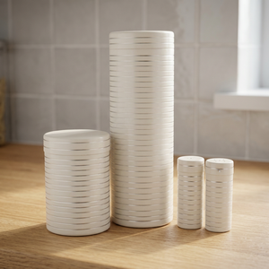 Boîte à thé côtelée avec couvercle, ensemble de boîtes à thé, café, sucre, 4 pièces - Product Image 1