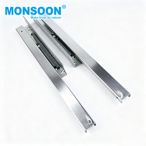 Kim loại trượt ngăn kéo hộp sản xuất có thể điều chỉnh mềm đóng kim loại đôi tường ngăn kéo Hướng dẫn hệ thống trượt cho tủ bếp - Product Image 5
