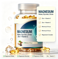 Capsules sous Marque Blanche OEM : Complexe de Magnésium avec Zinc, Vitamine C et L-Théanine pour la Mémoire, la Concentration et le Soutien du Calme