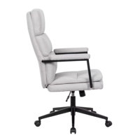 Chaise de bureau exécutive contemporaine en tissu ergonomique, réglable en hauteur, avec accoudoirs et roulettes pivotantes, pour la maison, le bureau, l'étude et le travail