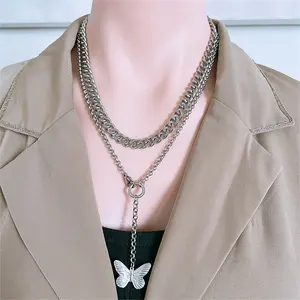 뜨거운 판매 나비 Desgin 패션 금도금 나비 다층 여성 펜던트 목걸이