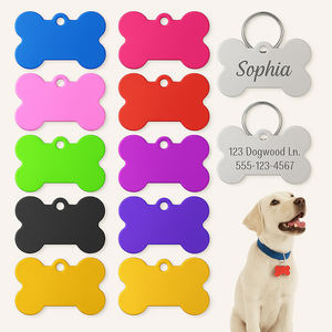 Placa de Identificación para Mascotas Directo de Fábrica, Múltiples Formas, Esmalte Colorido, Placa de Metal para Perros con Información de Contacto Grabada, Placa con Nombre para Mascotas - Product Image 3