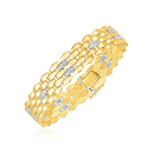 Bracciali e braccialetti con diamanti in oro alto smalto UD2 14k bracciali e braccialetti con diamanti da 12mm - Product Image 1