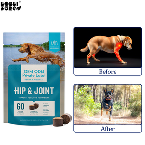 Soins de santé pour animaux de compagnie de qualité supérieure Comprimés à croquer Chiens âgés Chiots Soutien à la mobilité Glucosamine Chondroïtine MSM Friandises pour chiens Chats Poisson - Product Image 1