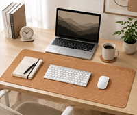 Tapis de bureau en liège naturel antidérapant, tapis de souris imperméable, tapis de clavier, protection de bureau écologique, logo personnalisé