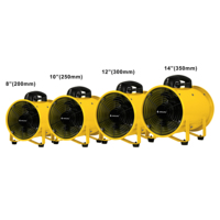 Puraero 8 pouces 200mm ventilateur industriel Portable en métal ventilateur CE SAA ventilateur axial avec tuyau de canalisation en PVC pour extracteur d'air dépoussiérage