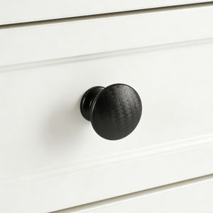 มือจับแบบรูเดียวสีดำสำหรับลิ้นชักตู้เสื้อผ้า ลูกบิดกลมทำจากโลหะผสมสังกะสีแข็งแรงสำหรับฮาร์ดแวร์ประตูตู้  มือจับสำหรับลิ้นชักตู้เสื้อผ้า - Product Image 3
