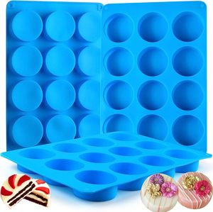 Silicone Mold for Oreo Cookie Chocolate 12 Cavity Round Cylinder Chocolate <strong>Cover</strong> Molds Blue Bpa Free Moulds <strong>Cake</strong> <strong>Tools</strong> 120g