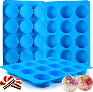 Silicone Khuôn Cho Oreo Cookie Sô Cô La 12 Khoang Vòng Xi Lanh Sô Cô La Bìa Khuôn Mẫu Cho Kẹo Mini Bánh Và Thạch