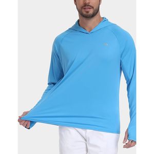เสื้อฮู้ดกันแดด UPF 50+ แขนยาวสำหรับผู้ชาย FOXA เสื้อแรชการ์ดสำหรับกิจกรรมกลางแจ้ง ว่ายน้ำ เดินป่า ตกปลา - Product Image 3
