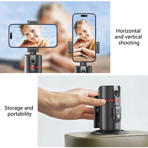 Support de téléphone intelligent P02 avec suivi automatique par IA et télécommande pour diffusion en direct, vlog et enregistrement vidéo, 1200 mAh, 360° °   Rotation - Product Image 4