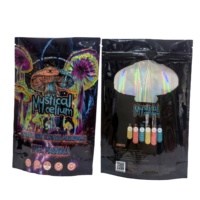 Sacs en papier kraft noir Mylar personnalisés Sac Doypack avec fenêtre Sac Mylar 7g 3,5g 14g 28 grammes Vente chaude Mylar