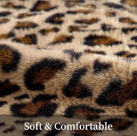 Housse de coussin en fausse fourrure à imprimé guépard et léopard, design carré moderne, moelleux et doux, décoration d'intérieur