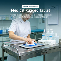 Tableta Médica de 10.1 Pulgadas Android GMS IP65 Resistente al Agua 5G GPS Escáner de Código de Barras 2D NFC PC Resistente para el Sector Sanitario para Hospital ODM OEM