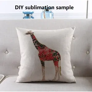 16X16 Inch Màu Tự Nhiên Poly Linen Gối Trường Hợp Blanks Cho DIY Thăng Hoa Faux Linen Ném Cushion Cover