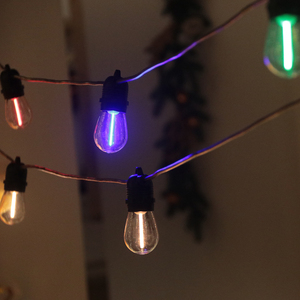 Hight chất lượng không thấm nước Hight Độ sáng mở rộng 4 bộ nhiều màu S14 LED bóng đèn chuỗi ánh sáng - Product Image 5