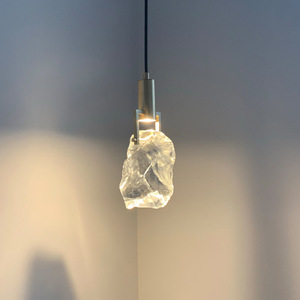 Sang trọng nhỏ pha lê ánh sáng mặt dây chuyền, hiện đại đơn-đầu Brass Đèn chùm cho phòng khách nền và phòng ngủ - Product Image 1