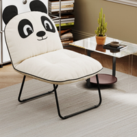 Fauteuil Pliable de Salon avec Structure en Fer, Capacité Robuste de 136 kg, Assise et Dossier Rembourrés en Velours, Rangement Compact, Chambre Moderne