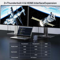 21 in 1 Thunderbolt 4 Docking Station 40Gbps 90W PD 8K HDMI 2.5G Ethernet USB C Hub untuk MacBook Pro M3 M2 M1 Laptop Windows