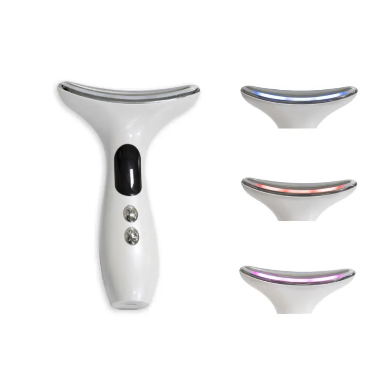 Hot Selling Micro Current Face Massager Device LED Red Light Hot Photon Firming Facial and Neck Lifting Massager