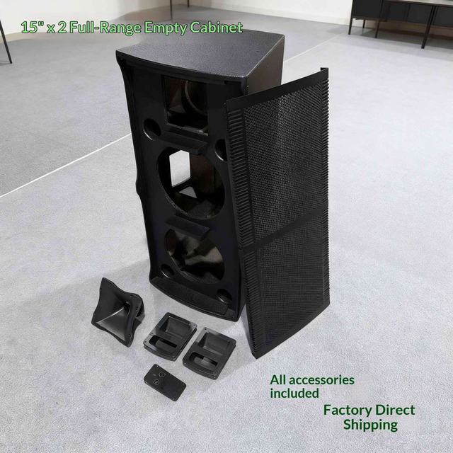V45 Audio Cabinet for Two 15-Inch Speakers | Empty Cabinet for Stage Performance Speakers