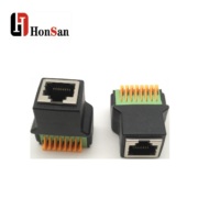 Connecteur adaptateur Ethernet RJ45 femelle vers ressort 3.81mm, bornier 8 broches CCTV numérique DVR