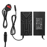 Adaptateur secteur ULIP 58,8 V 2 A pour trottinette électrique, chargeur avec ventilateur, prise UK, chargeur 3 ports CQ, batterie lithium