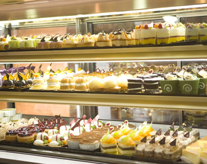 <span class=keywords><strong>Armoire</strong></span> à Gâteau à Angle Droit Présentoir à Gâteau Réfrigérateur à Gâteau Vitrine Vitrine Cabinet - Product Image 5