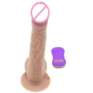 Fabrik preis 24cm Silikon Dildo Maschine <span class=keywords><strong>Penis</strong></span> mit Faak Vibrator USB einziehbare Dildos für Frauen Mastur bator - Product Image 2