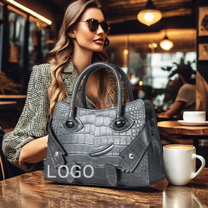 मुस्कुराते हुए चेहरे की डिजाइन जिपर क्रोकोडाइल असली चमड़े के दूत बैग हस्तनिर्मित कस्टम ब्रांड लक्जरी क्रॉसबॉडी महिलाओं के हैंडबैग - Product Image 6