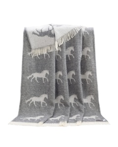 Manta de lujo para <span class=keywords><strong>cama</strong></span> y sofá de lana 100%, decoración para hotel y hogar <span class=keywords><strong>con</strong></span> flecos, personajes elegantes a cuadros - Product Image 4