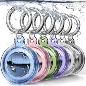 Paquete de <span class=keywords><strong>4</strong></span> Fundas protectoras transparentes <span class=keywords><strong>Airtag</strong></span>, cobertura de cuerpo completo, a prueba de golpes, impermeable, <span class=keywords><strong>AirTag</strong></span>, soporte para llavero, funda protectora de TPU - Product Image 6