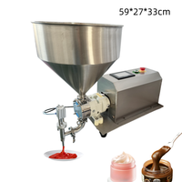 Machine de remplissage de pâte à pompe rotative, remplisseuse semi-automatique de liquides haute viscosité avec trémie
