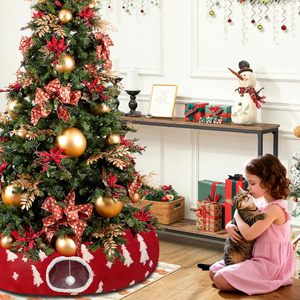 Weihnachts fest Atmosphäre Moderne faltbare bequeme Katze Tunnel Bett Höhle Haustier Spielzeug Donut Winter - Product Image 4