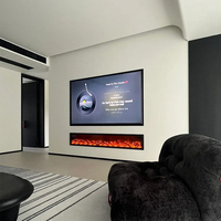 Nouvelle cheminée électronique décorative à effet de flamme intégré, style européen, pour maison et hall d'exposition, avec fonction TV