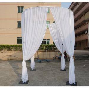 Soporte de Fondo para Stand de Exhibición de Aluminio Plateado Ajustable en Altura, Kit de Tubos y Cortinas para Bodas y Ferias Comerciales - Product Image 1