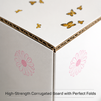 Boîtes d'expédition personnalisées de qualité supérieure pour les marques de boutiques, design floral luxueux, boîte d'expédition en carton ondulé pour le commerce électronique