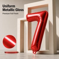 Ballons Mylar géants de 40 pouces pour fêtes d'enfants, coloris rouge, rose, noir, vert, blanc, pour baby shower et Noël 2026